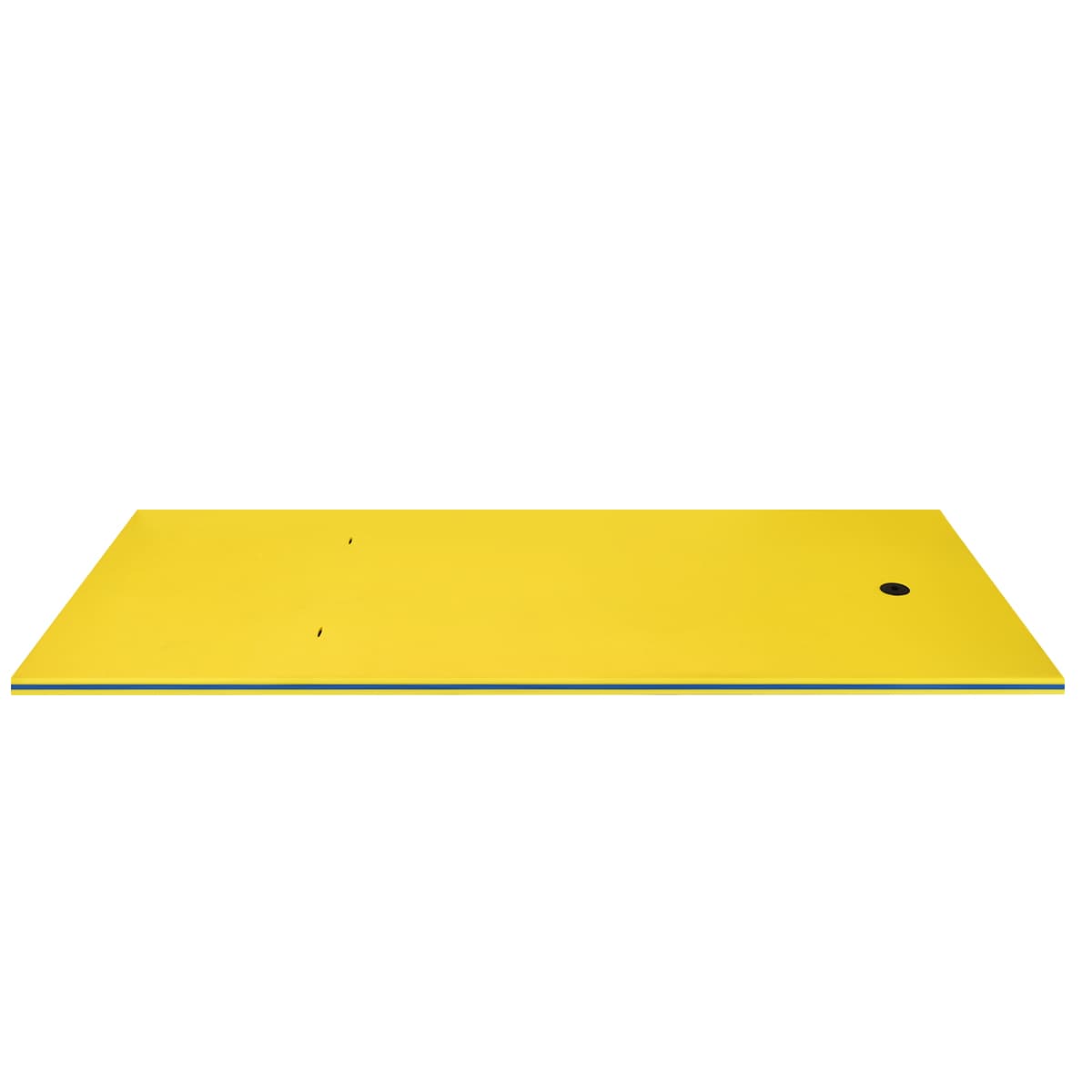 CostwayTapis Flottant en Mousse de Piscine 220 x 90 CM Charge 100 KG avec Oreiller Enroulé et Attache Élastique de 1,52M Jaune