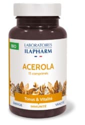 Acérola BIO - Vitamine C 100% naturelle - 15 comprimés à croquer