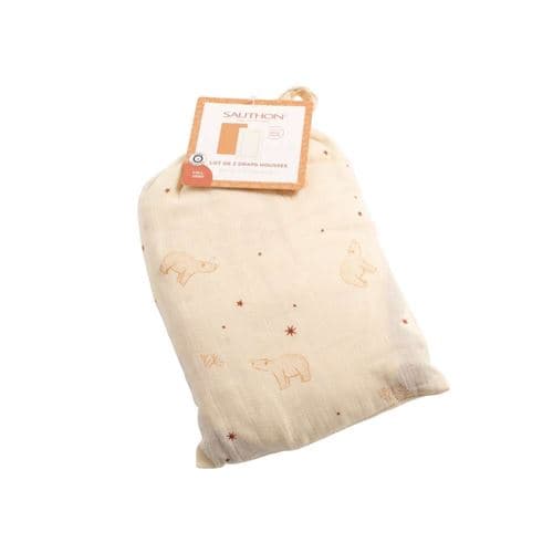 Drap housse Sauthon Blanc Coton 70x140 cm