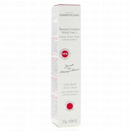 EMBRYOLISSE Baume Couleur Stick 3en1 Rouge intense 2,5g